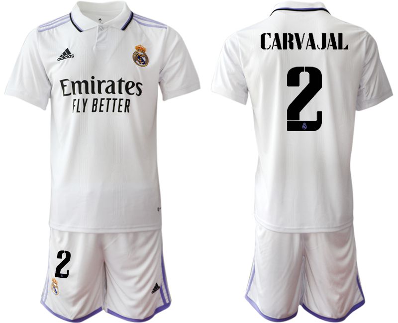 Men 2022-2023 Club Real Madrid home white 2 Soccer Jersey